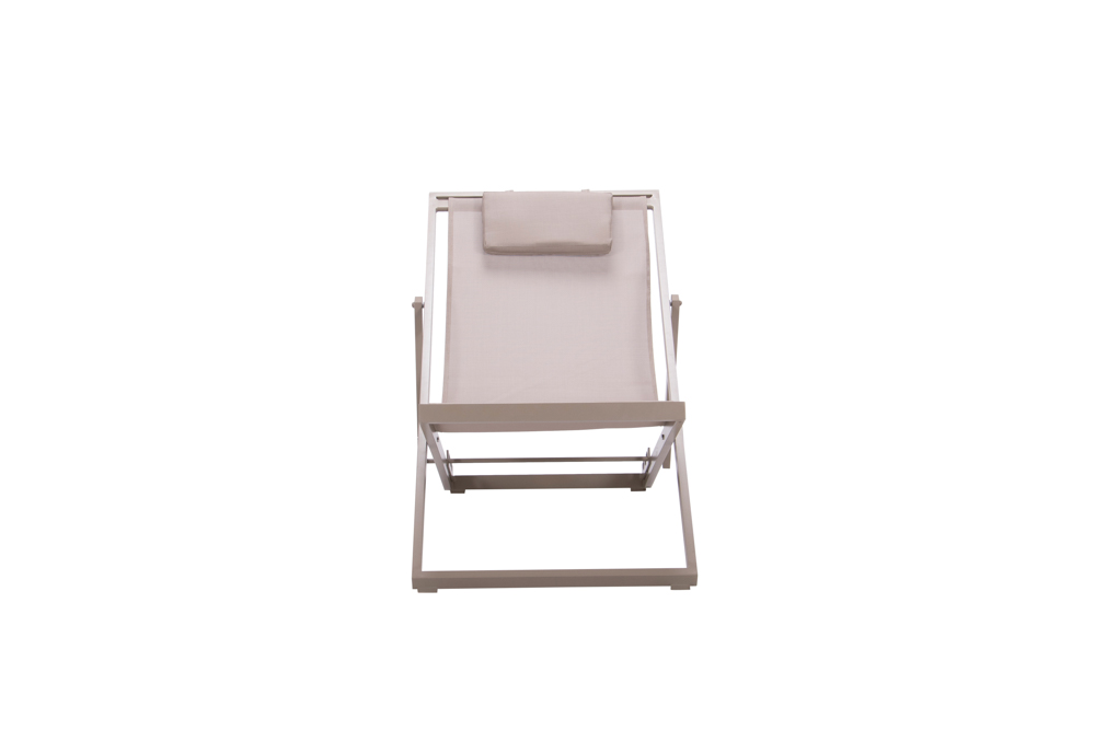 Tumbona Davis aluminio taupe y textilene taupe