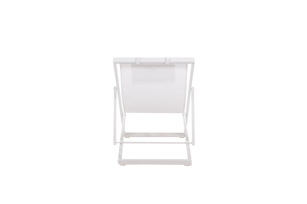 Tumbona Davis aluminio blanco y textilene blanco