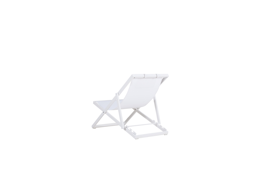 Tumbona Davis aluminio blanco y textilene blanco
