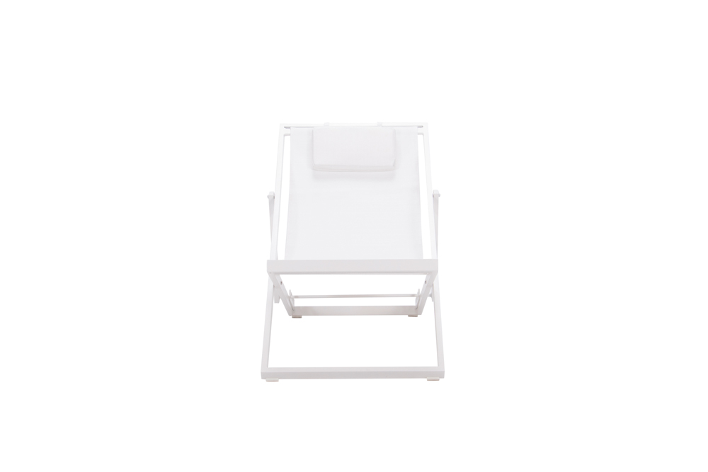 Tumbona Davis aluminio blanco y textilene blanco