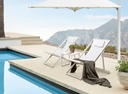 Tumbona Davis aluminio blanco y textilene blanco