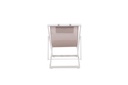 Tumbona Davis aluminio blanco y textilene taupe