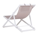 Tumbona Davis aluminio blanco y textilene taupe