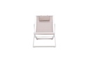Tumbona Davis aluminio blanco y textilene taupe