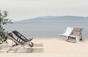 Tumbona Davis aluminio blanco y textilene taupe