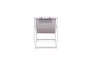 Tumbona Davis aluminio blanco y textilene gris claro