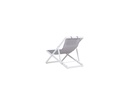 Tumbona Davis aluminio blanco y textilene gris claro