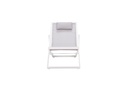 Tumbona Davis aluminio blanco y textilene gris claro