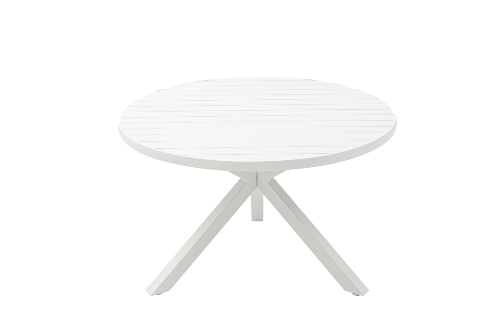 Mesa redonda Yowah aluminio blanco diam.120cm