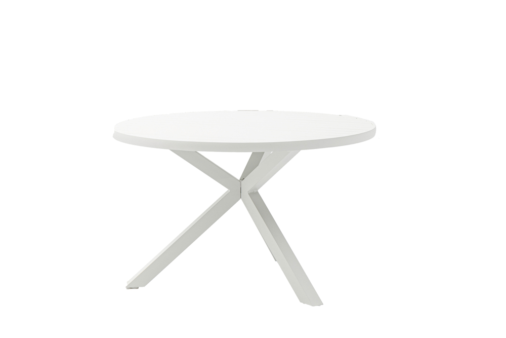 Mesa redonda Yowah aluminio blanco diam.120cm