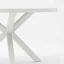 Mesa redonda Yowah aluminio blanco diam.120cm