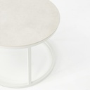 Set mesas auxiliares albury aluminio blanco.