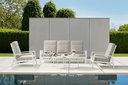 Set mesas auxiliares albury aluminio blanco.