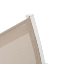 Silla de comedor Adin Alu blanco textilene taupe