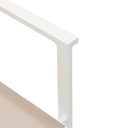 Silla de comedor Adin Alu blanco textilene taupe
