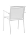 Silla de comedor Adin Alu blanco textilene blanco