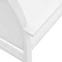 Silla de comedor Adin Alu blanco textilene blanco