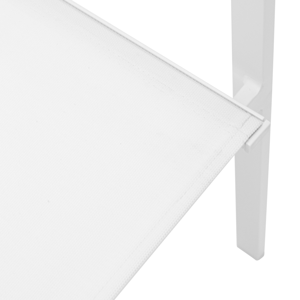 Silla de comedor Adin Alu blanco textilene blanco