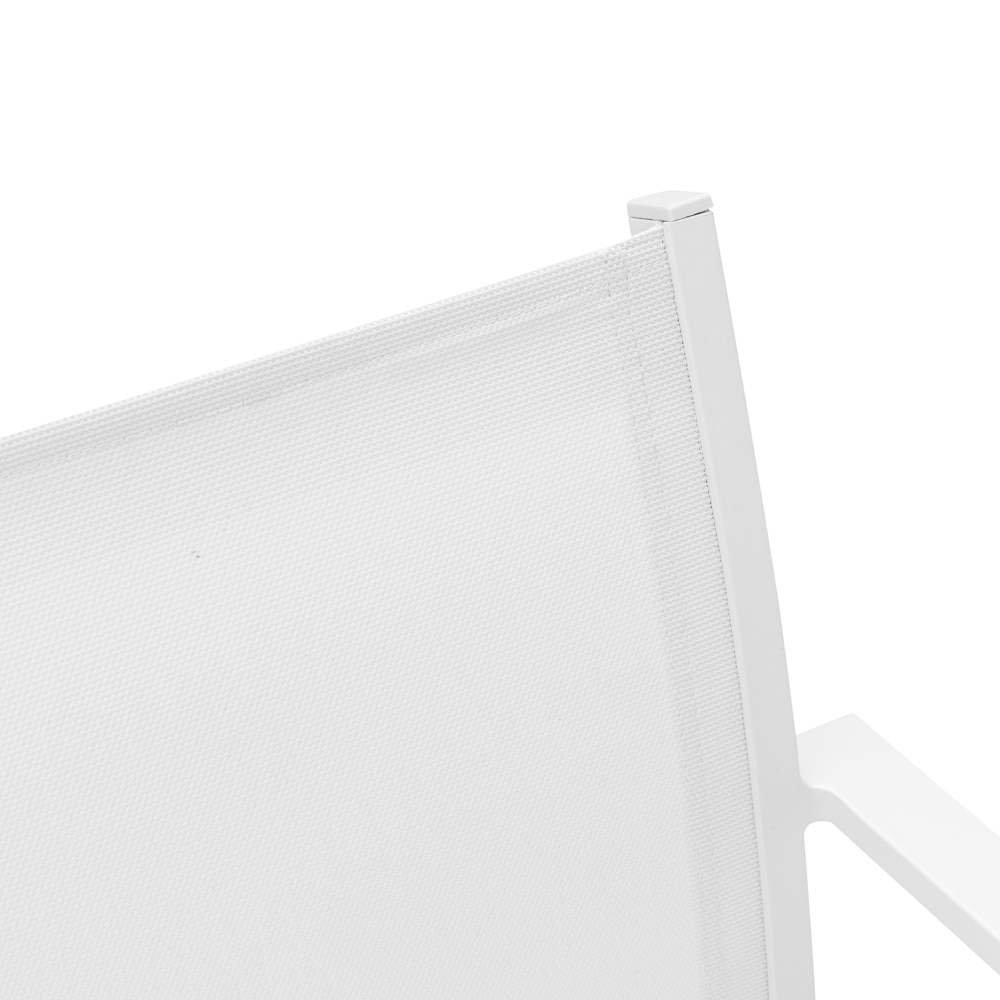 Silla de comedor Adin Alu blanco textilene blanco