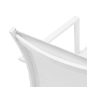 Silla de comedor Adin Alu blanco textilene blanco