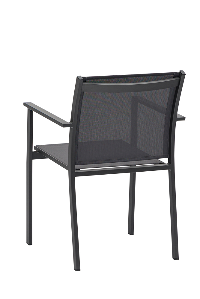 Silla de comedor Adin Alu antracita textilene antracita