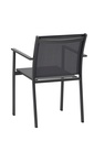 Silla de comedor Adin Alu antracita textilene antracita