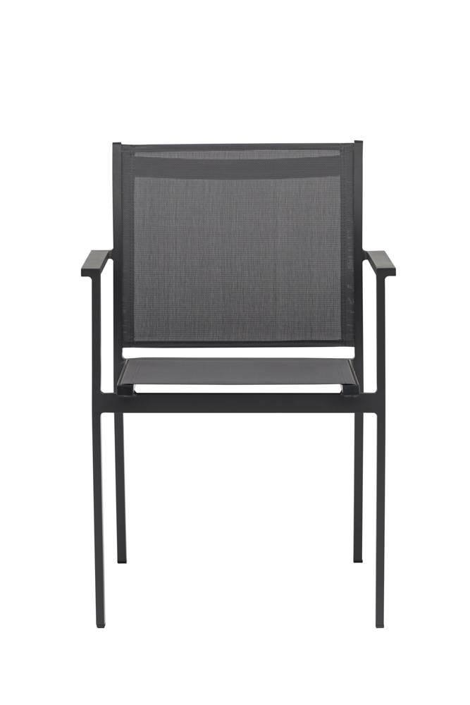 Silla de comedor Adin Alu antracita textilene antracita