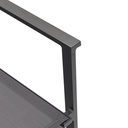 Silla de comedor Adin Alu antracita textilene antracita