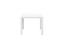 Mesa de comedor Adin 90*90 alum.blanco cristal blanco