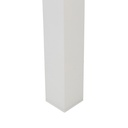 Mesa de comedor Adin 90*90 alum.blanco cristal Taupe