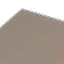 Mesa de comedor Adin 90*90 alum.blanco cristal Taupe