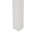 Mesa de comedor Adin 90*90 alum.blanco cristal gris claro