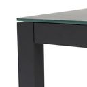 Mesa de comedor Adin 90*90 alum.antracita  cristal antracita