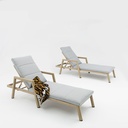 Tumbona Harmony aluminio efecto madera.