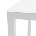 Mesa de comedor Adin 160*90 alum.blanco cristal blanco