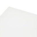 Mesa de comedor Adin 160*90 alum.blanco cristal blanco