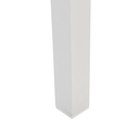 Mesa de comedor Adin 160*90 alum.blanco cristal blanco