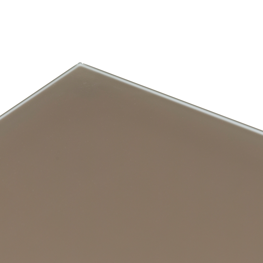 Mesa de comedor Adin 160*90 alum.blanco cristal Taupe