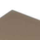 Mesa de comedor Adin 160*90 alum.blanco cristal Taupe