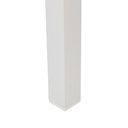 Mesa de comedor Adin 160*90 alum.blanco cristal Taupe