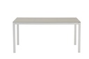 Mesa de comedor Adin 160*90 alum.blanco cristal gris claro