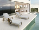 Tumbona Harmony aluminio efecto madera.