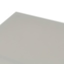 Mesa de comedor Adin 160*90 alum.blanco cristal gris claro
