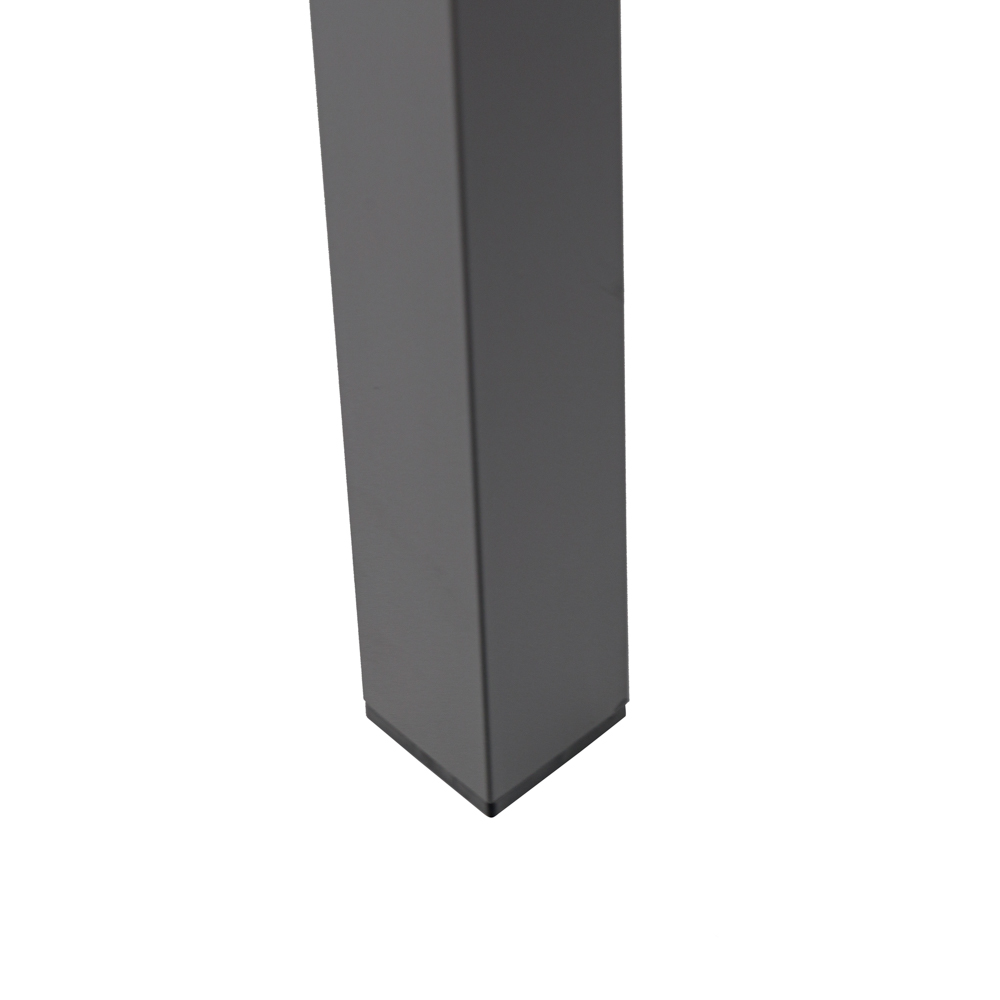 Mesa de comedor Adin 160*90 alum.antracita  cristal antracita