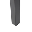 Mesa de comedor Adin 160*90 alum.antracita  cristal antracita
