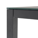 Mesa de comedor Adin 160*90 alum.antracita  cristal antracita