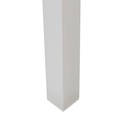 Mesa de comedor Adin 200*90 alum.blanco cristal gris claro