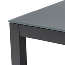 Mesa de comedor Adin 200*90 alum.antracita  cristal antracita
