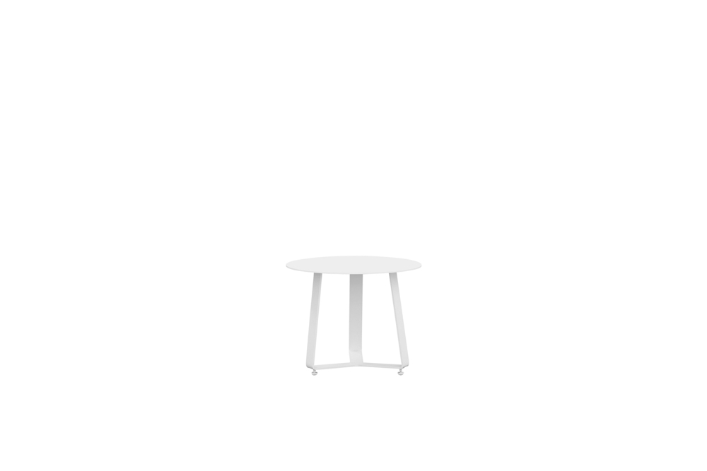 Mesa auxiliar Bangor diam. 45cm aluminio blanco