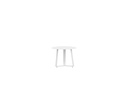 Mesa auxiliar Bangor diam. 45cm aluminio blanco